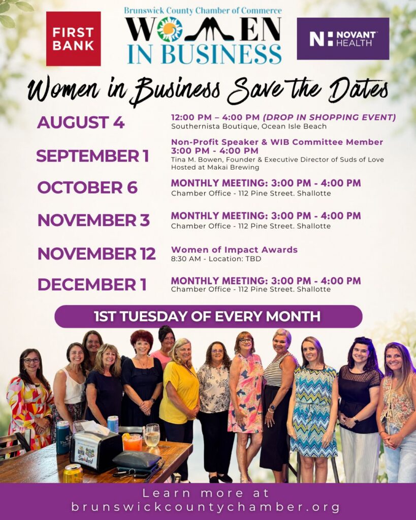 2026 Women in Business save-the-date schedule